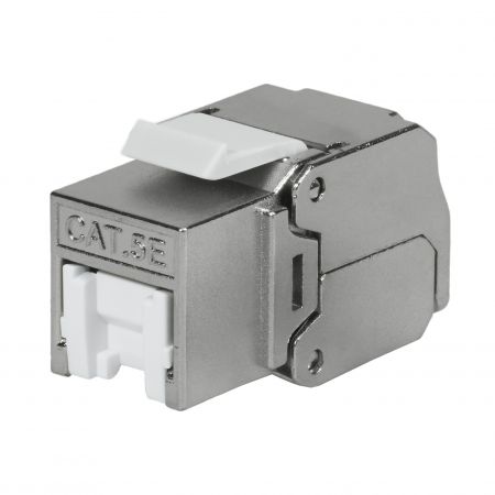 Cat.5E STP 180 Degree Toolless Keystone Jack With Shutter - UL Verified Cat 5e FTP RJ45 Keystone Jack