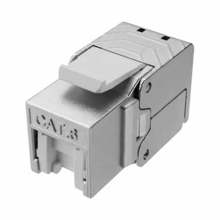 Keystone Jack Cat.6 STP a 180 gradi senza attrezzi - Cat6 Jack Keystone Schermato 4PPoE 180 Gradi Toolless