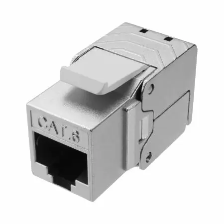 Conector Keystone Cat6 STP 180° Sin Herramientas con Obturador