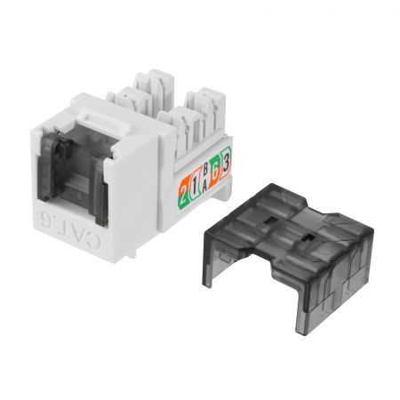 Cat 6 UTP 110 Keystone Jack With Two Caps Design