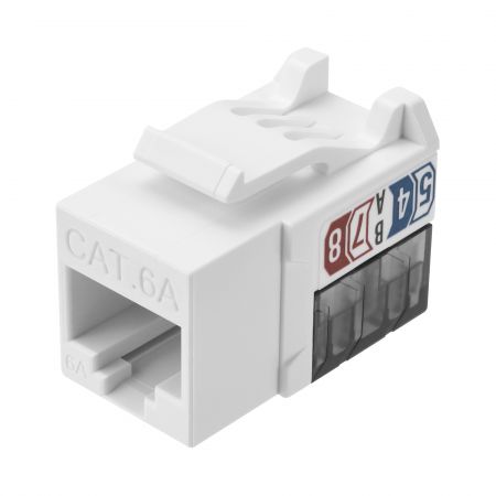 Cat 6A Unshielded  90 Degree 8P8C Outlet