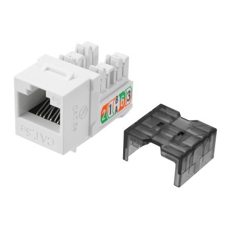 Conector Keystone Cat5E sin apantallar con resistencia de aislamiento de 500 MΩ