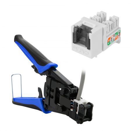 Conector Keystone Cat5E 8P8C con tapa contra el polvo