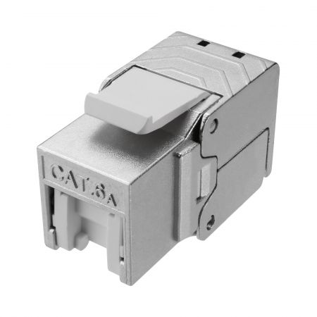 Cat.6A STP 180 Degree Toolless Keystone Jack - Cat 6A STP 180 Degree Toolless Keystone Jack