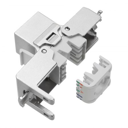 Shielded Toolless Cat 6A Keystone Jack