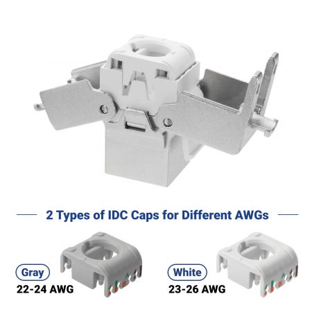Cat6A 10G shielded RJ45 keystone jack for data centers