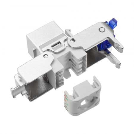 Cat 6A STP Eco-Friendly Wall Jack With Cable Clamp