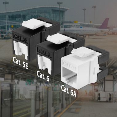 Conector Keystone Slim de 180 grados para cableado de alta densidad y eficiente