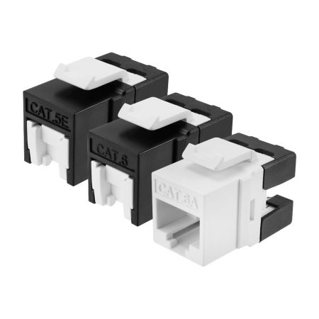Conector Keystone Cat6A, Cat6, Cat5e de 180 grados, no apantallado