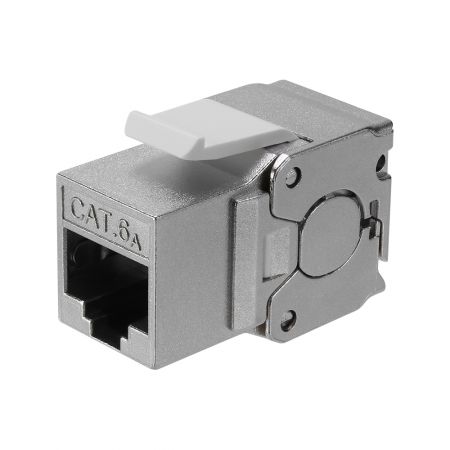 Cat. 6A 다중 입력 STP 180도 도구 없는 키스톤 잭 - 다중 입력 도구 없는 Cat6A 키스톤 잭