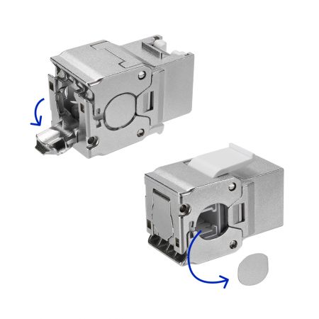 پورت کیستون RJ45 با نقاط ورودی جانبی قابل جدا شدن