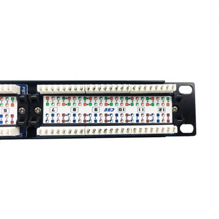 T568A and T568B Available Cat 5e UTP 1U 12 Port Patch Panel