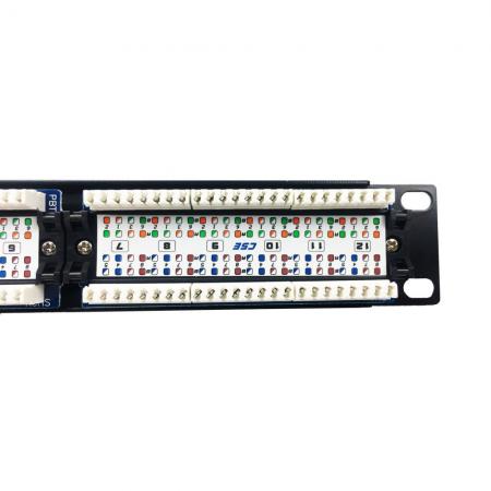 T568A und T568B verfügbar Cat5E UTP 1U 12 Port Patchpanel