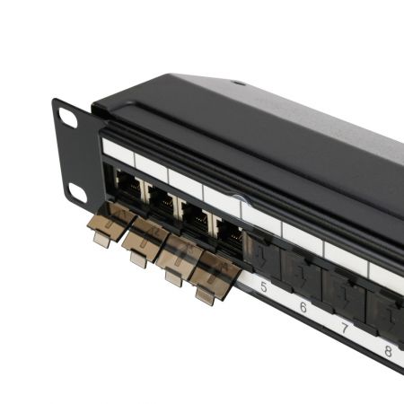Painel de Patch IDC RJ45 FTP Cat6A com Transmissão de 10 Gb/s