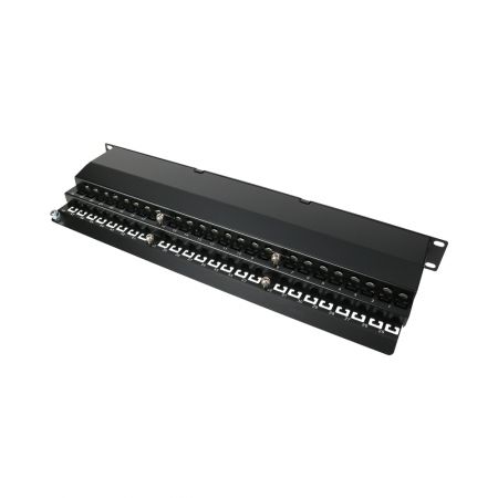 Cat6A geschirmtes 90-Grad 1U 48-Port RJ45 Patchpanel