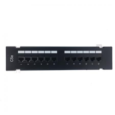Cat5E UTP 180 Degree 12 PORT Wall Mount Patch Panel