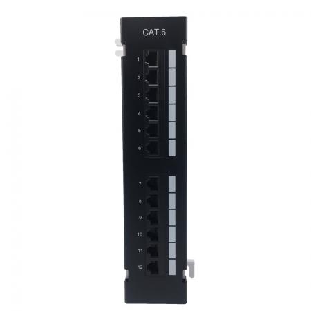 Cat 6 UTP 180 Degree 12 Port Wall Mount Patch Panel
