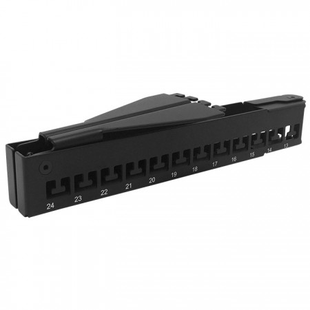 1U 24 Port FTP Foldable V-Angle Blank Patch Panel