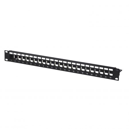 1U 24 Port FTP RJ45 Blank Panel - FTP Blank Patch Panel 1U 24 Port With Ground Wire