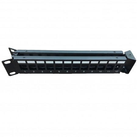 UTP 1U 24 Port Foldable Blank Panel With Support Bar
