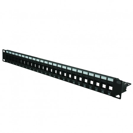 1U 24 Port UTP RJ45 Blankt Panel - 1U 24 Port UTP Tom Panel För Cat5E, Cat6, Cat6A Keystone Kontakter