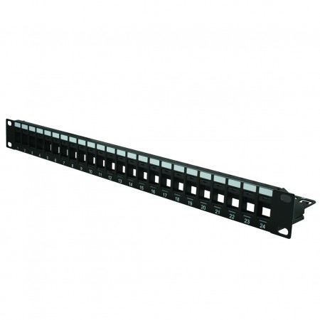 1U 24포트 UTP RJ45 블랭크 패널 - 1U 24포트 UTP 빈 패널, Cat 5e, Cat 6, Cat 6A 키스톤 잭용