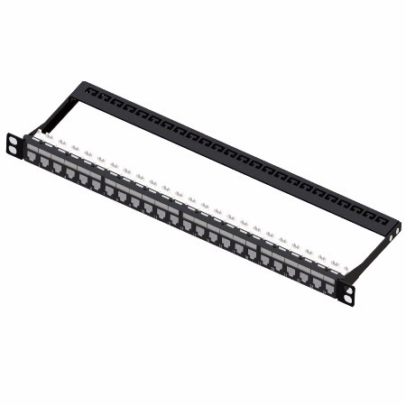 0,5U 24 Port UTP RJ45 Tom Panel - 0,5U 24 Port UTP RJ45 Tom Keystone Panel