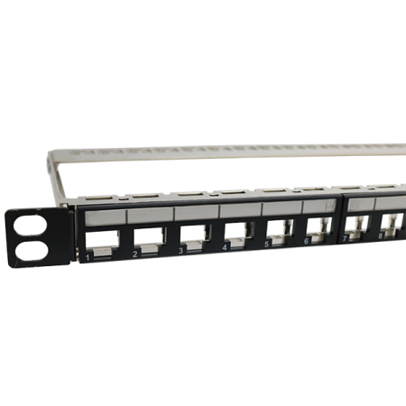 RJ45 0,5U 24 Port FTP Leeres Patchpanel