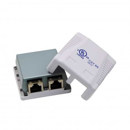 2 port Surface Mounting Box Cat 6A