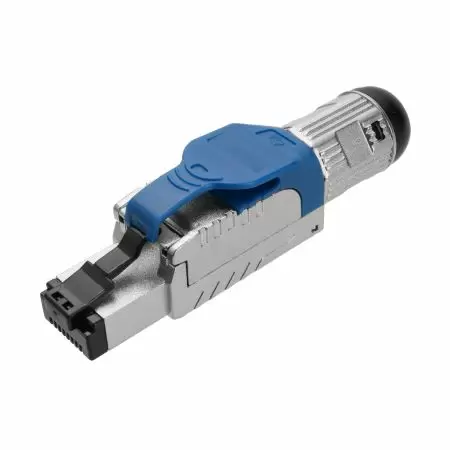 Force Certified Cat6A Blue Field Termination Plug
