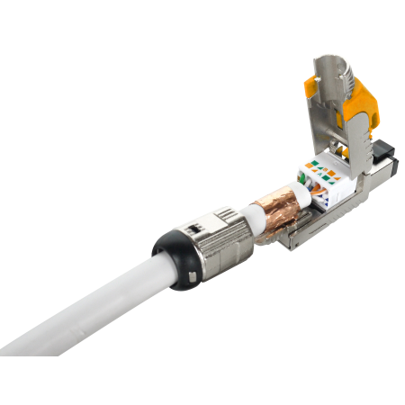 T568A & T568B Wiring Available Cat 6A STP Tool Free Plug