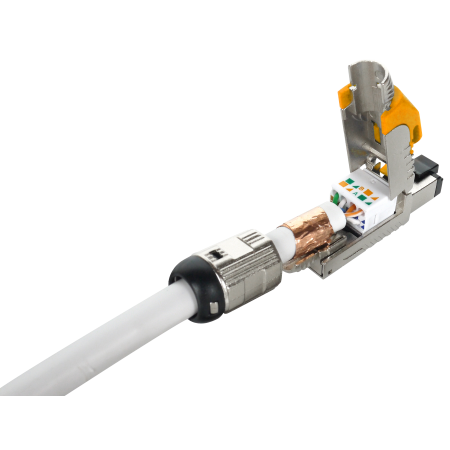 T568A & T568B Wiring Available Cat6A STP Tool Free Plug