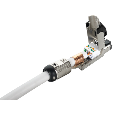 8P8C 23-26 AWG Cat6A STP Alan Sonlandırma Plug'u