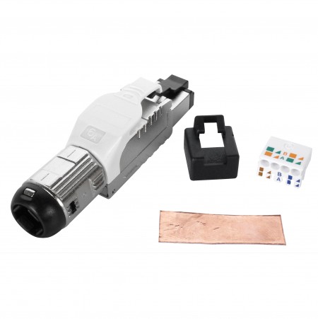 PoE Cat6A STP Tool Free Plug, White