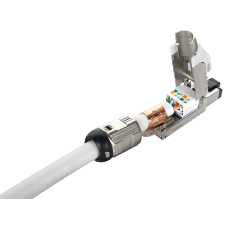 Quick Installation Cat6A Shielded Field Termination Plug