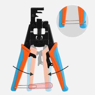 Herramienta de terminación de velocidad RJ45 ergonómica con agarre firme y bloqueo seguro
