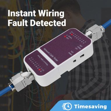 Probador de LED RJ45 con verificación instantánea de cables para una solución de problemas más rápida