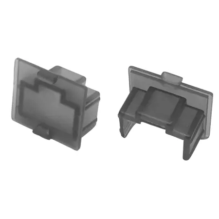 Capa de proteção RJ45 para Keystone Jack, preta transparente - Capa de proteção Snap-In para RJ45 Jack, dentro do Jack