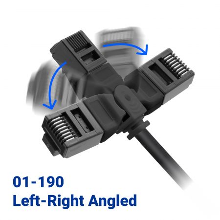 180 Grader Vänster-Höger Böjbar Patchsladd