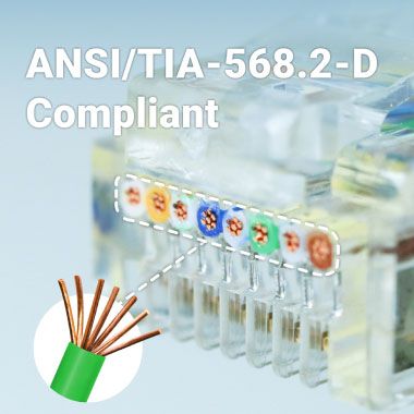 ANSI/TIA 568.2-D Compliant Bare Copper Patch Cords