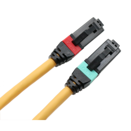 Cable de parche Cat 6 UTP 24 AWG con clips de codificación de color intercambiables