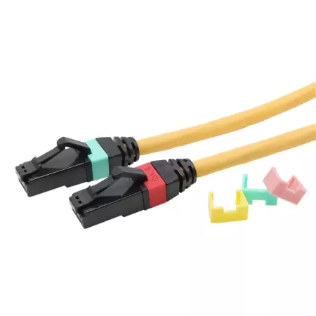 كابل Patch Cat.6 UTP 24 AWG مع مشابك تغيير لون قابلة للتغيير - كابل Patch Cat6 UTP 24AWG مع مشابك