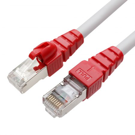 Kedi.6A S/FTP 26 AWG Kolay Patch Kablosu - Kedi 6A SSTP Kolay Çekilebilir RJ45 Patch Kablosu