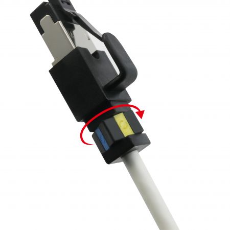 Kabel sieciowy Cat 6A SFTP 30AWG z obrotową osłoną kolorową