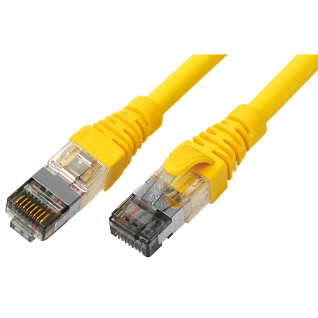 Cat.6A S/STP 26 AWG patch kábel, sárga
