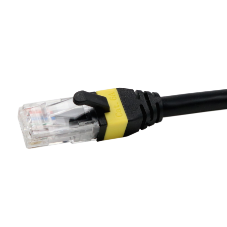 Cat6A UUTP 26 AWG 10G patchkabel med utbytbara färgkodningsklipp