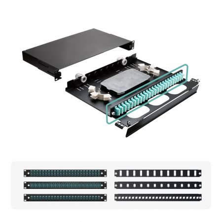 SD fiber optic chassis for 19" rack