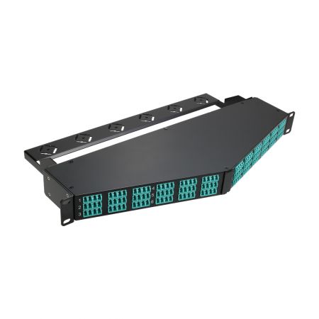 1RU 144 port OM3 angled MTP to LC panel for high-density racks