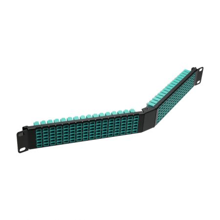 Ultra-density 192-port LC fiber patch panel front