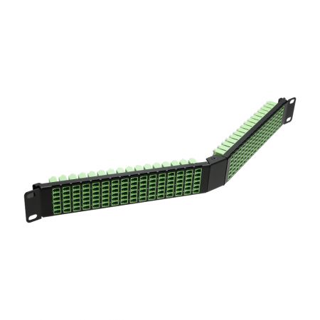 192-port LC fiber patch panel with cable support bar